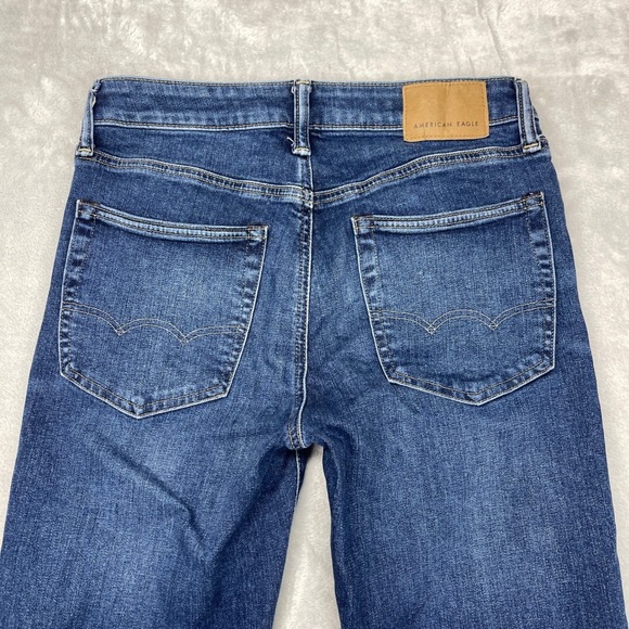 American Eagle Outfitters Jeans Womens 29x32 Blue Stretch Airflex+ Straight Leg - Picture 4 of 11